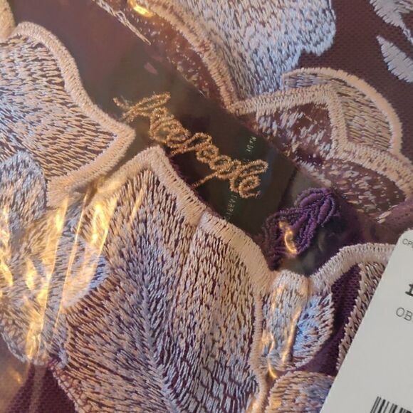 NEW Free People Rosalie Embroidered Mini Dress - Picture 10 of 10